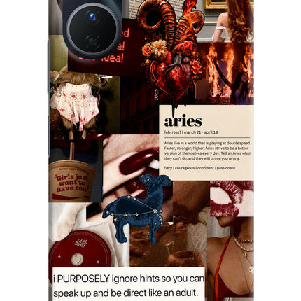 Zodiac Aries Vivo Y16 Hard Case Back Cover by Casekaro