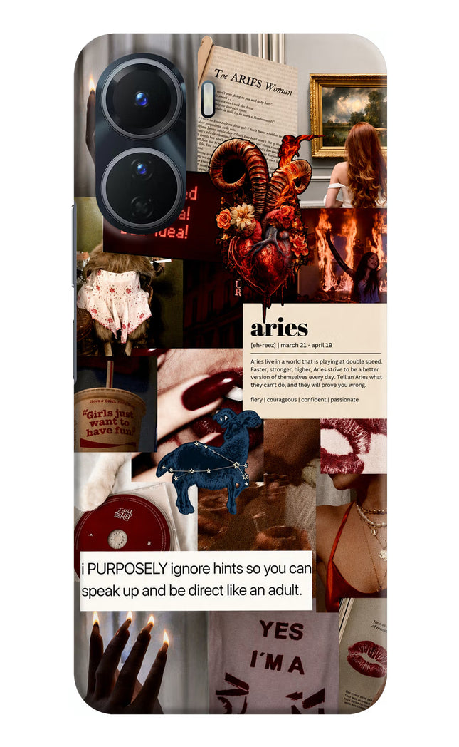 Zodiac Aries Vivo Y16 Hard Case Back Cover by Casekaro
