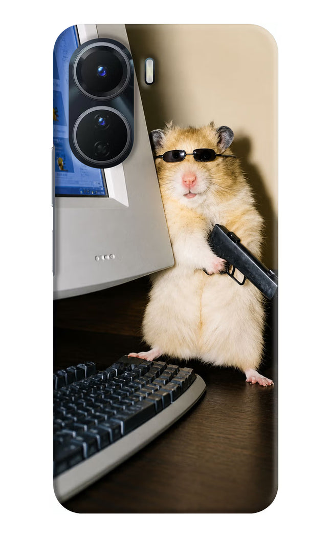 Hacker Hamster Vivo Y16 Hard Case Back Cover by Casekaro