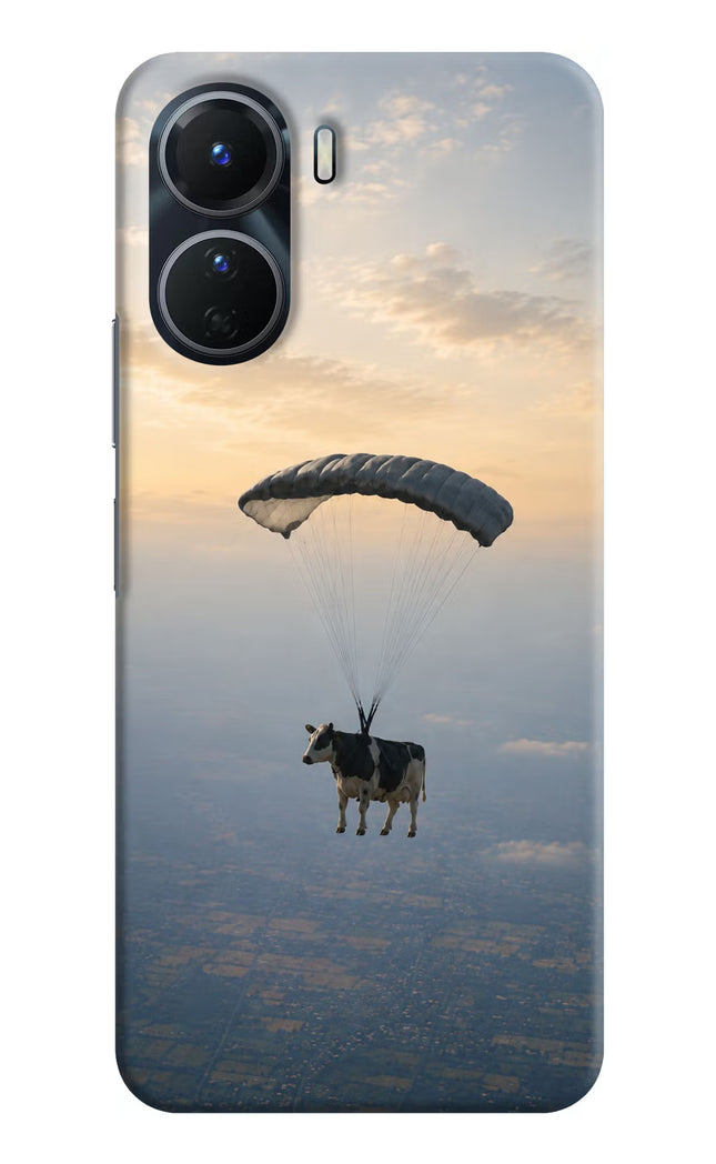 Skydiving Cow Vivo Y16 Hard Case Back Cover by Casekaro