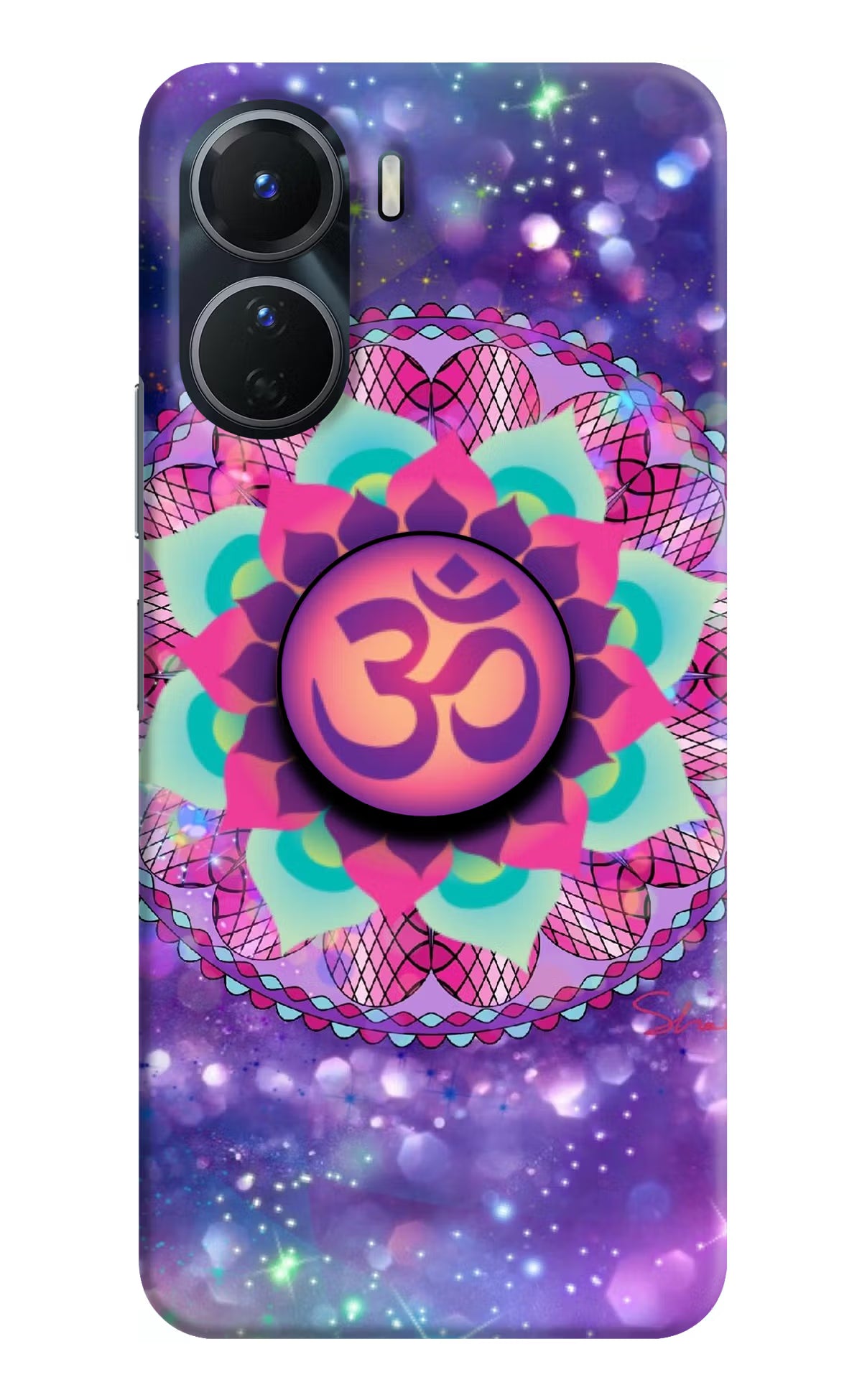 Om Purple Vivo Y16 Pop Case by Casekaro