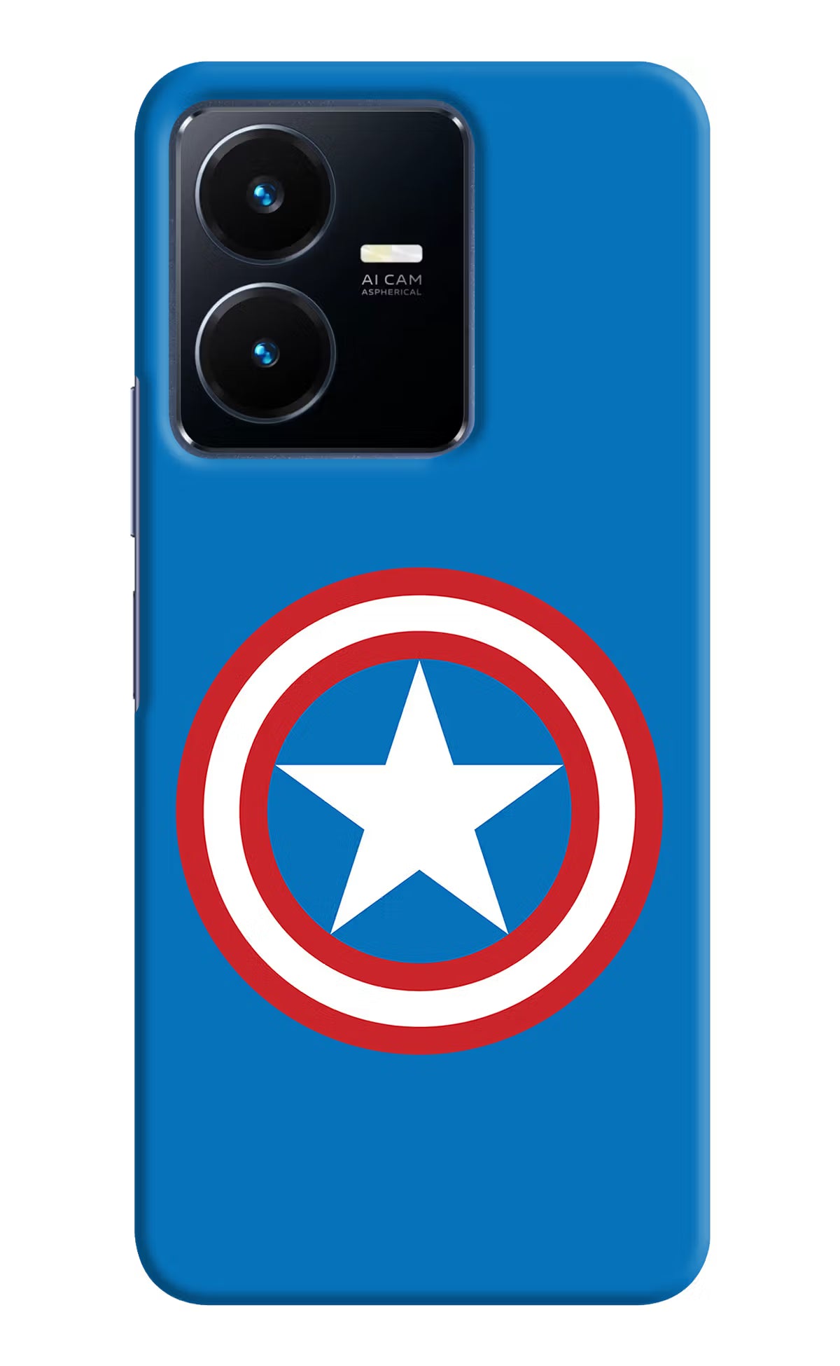 Captain America Logo Vivo Y22 Hard Case Back Cover by Casekaro