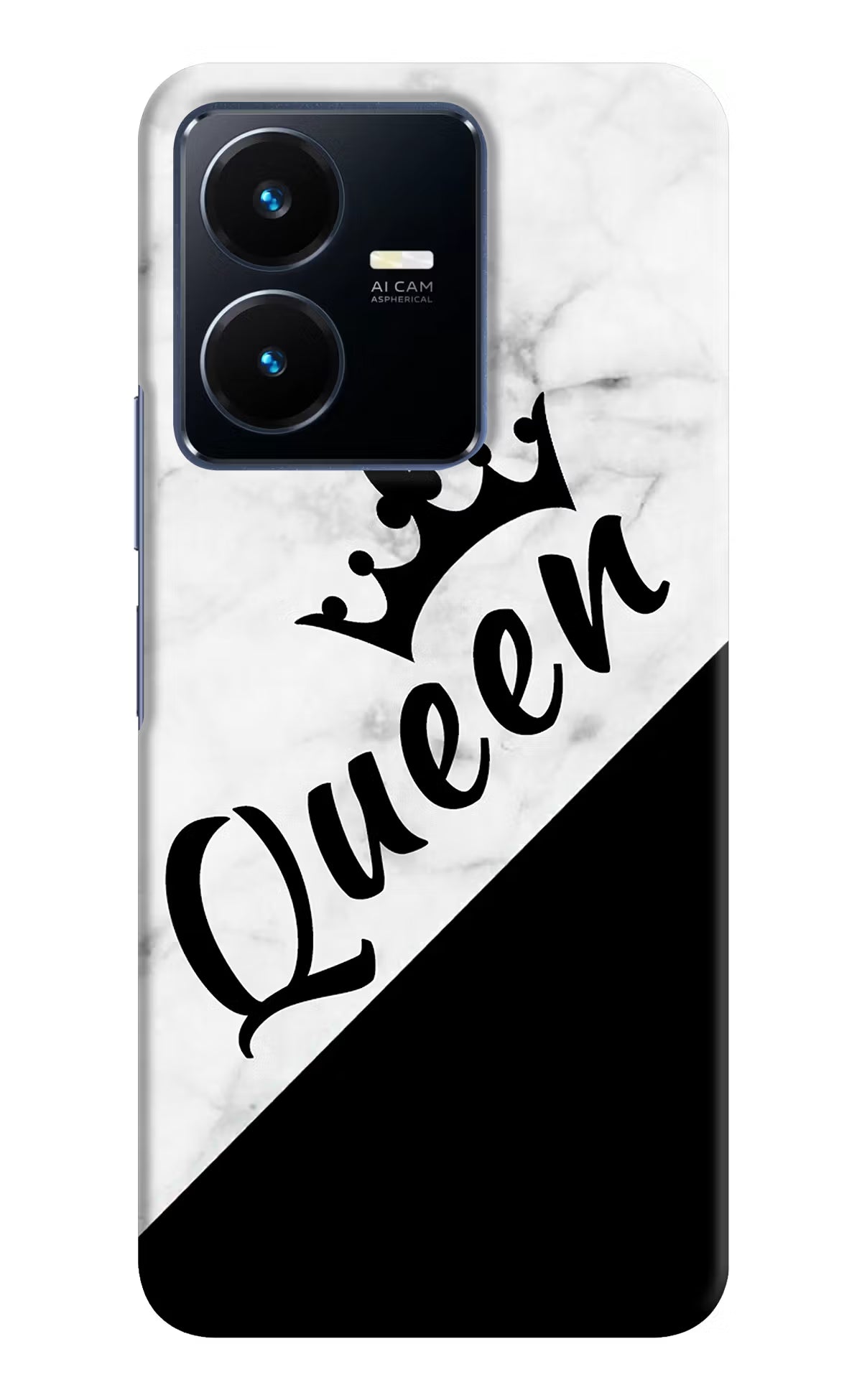 Queen Vivo Y22 Hard Case Back Cover by Casekaro