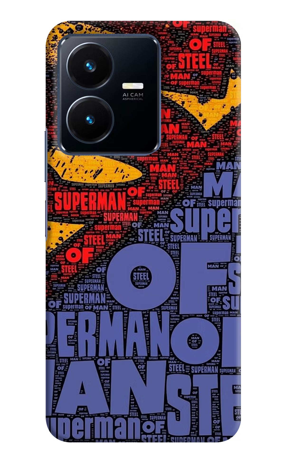 Superman Vivo Y22 Hard Case Back Cover by Casekaro