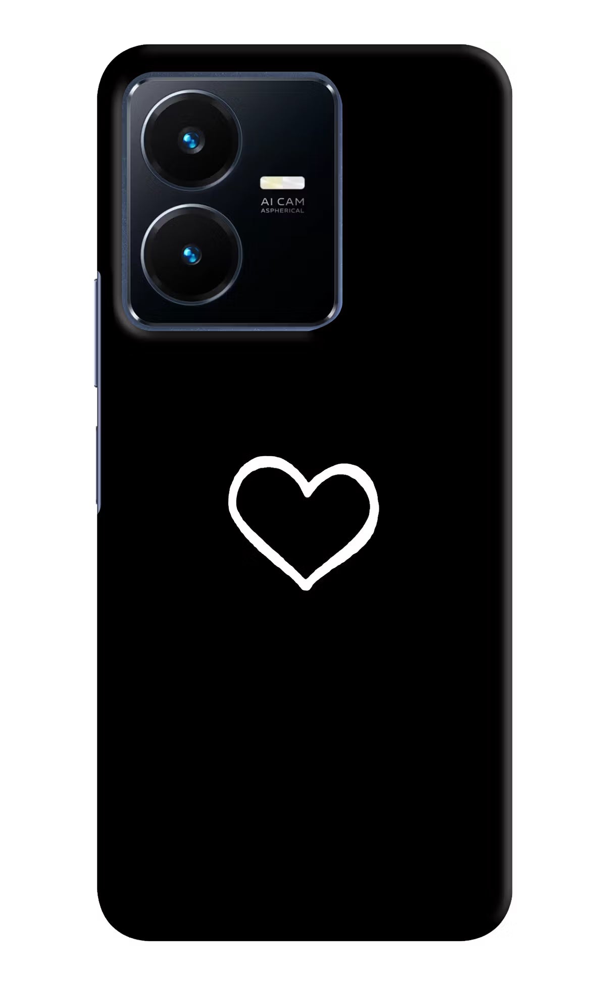 Heart Vivo Y22 Hard Case Back Cover by Casekaro
