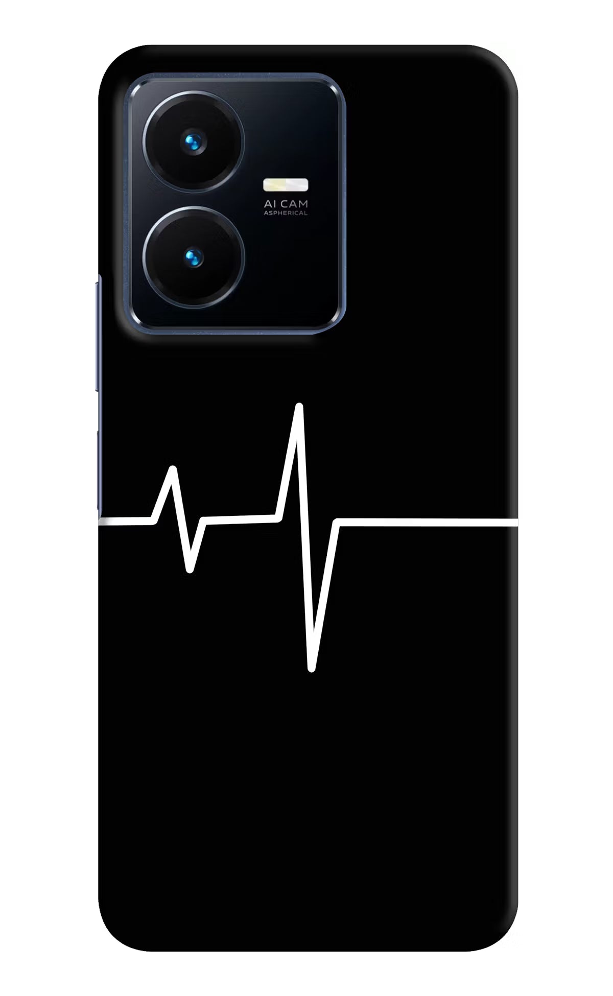 Heart Beats Vivo Y22 Hard Case Back Cover by Casekaro