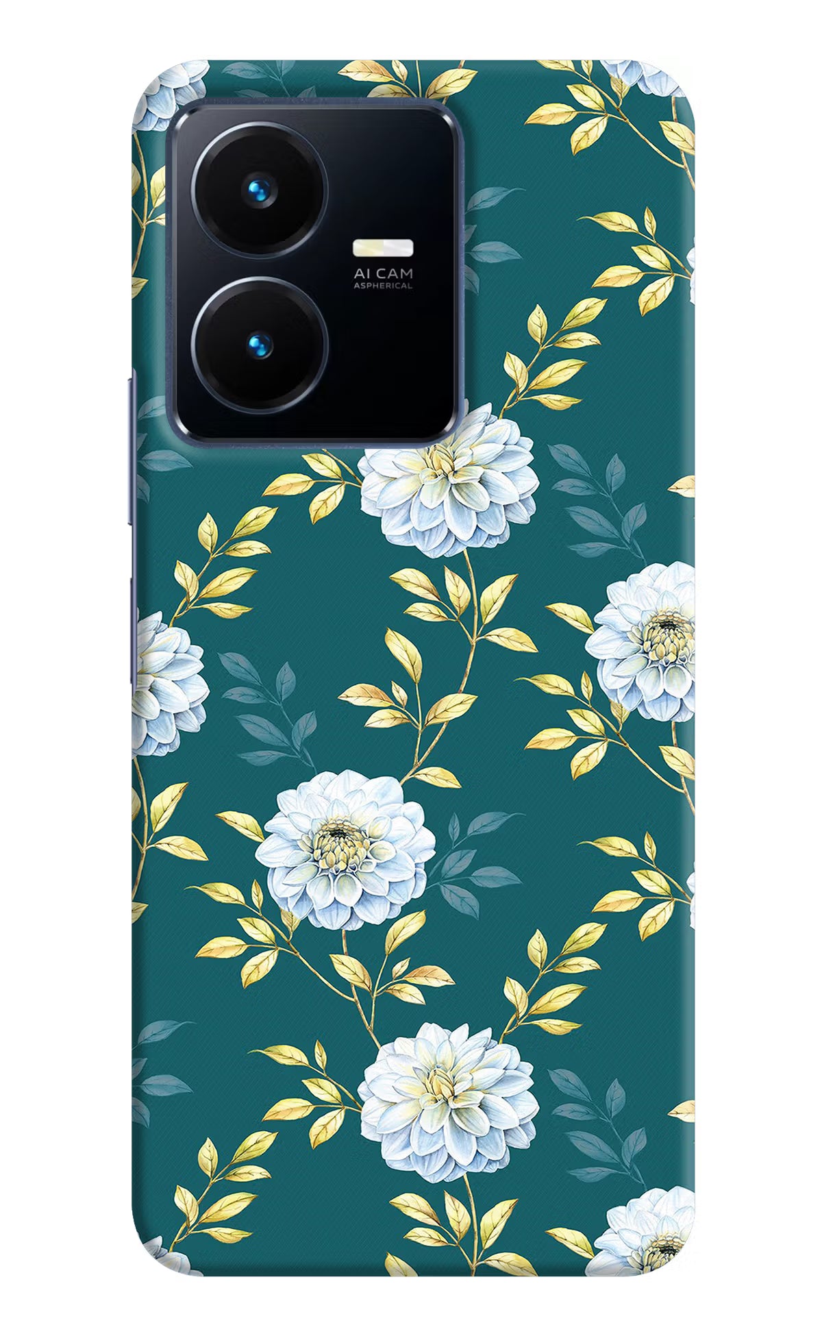 Flowers Vivo Y22 Hard Case Back Cover by Casekaro