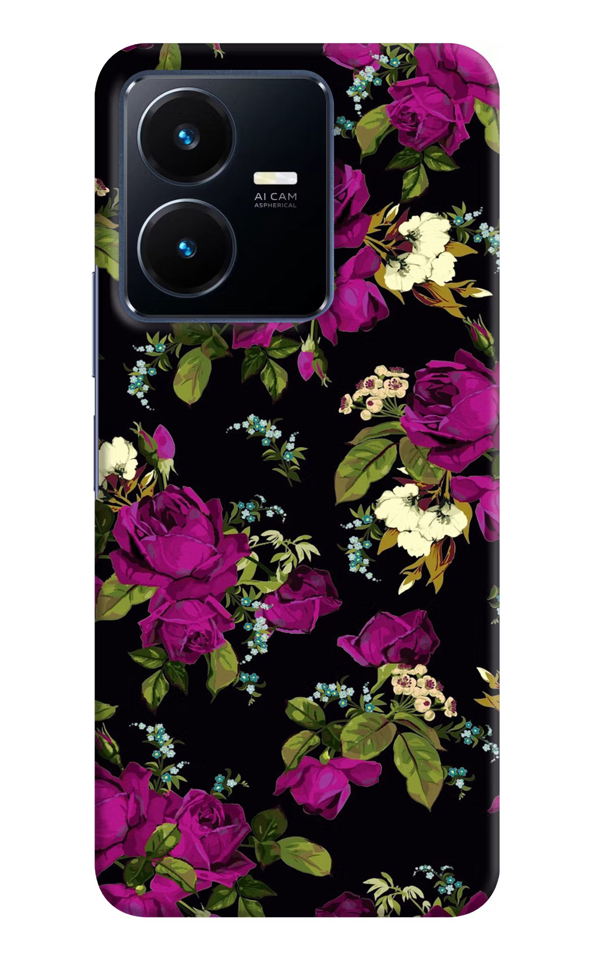 Flowers Vivo Y22 Hard Case Back Cover by Casekaro