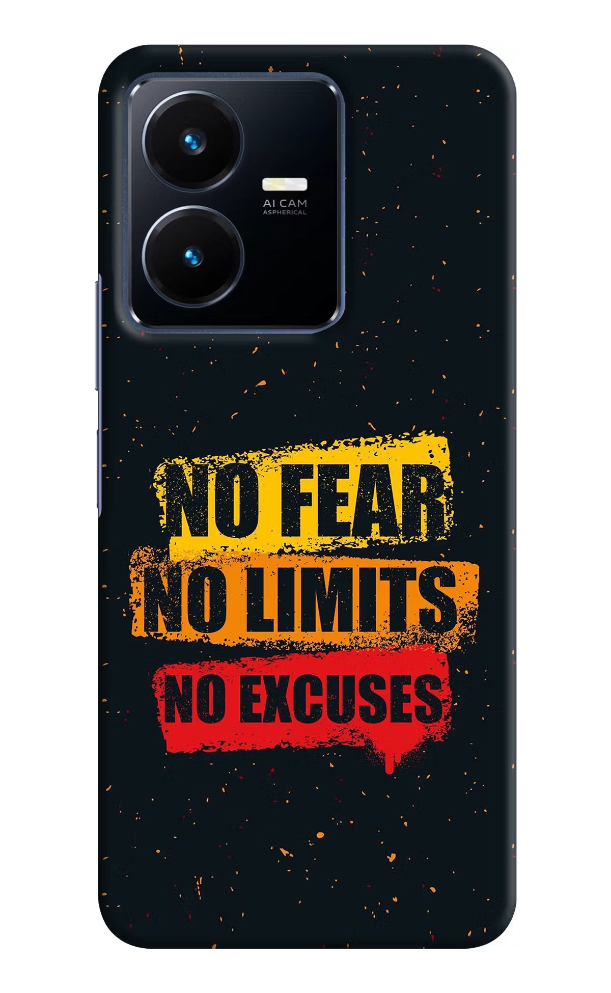 No Fear No Limits No Excuse Vivo Y22 Hard Case Back Cover by Casekaro