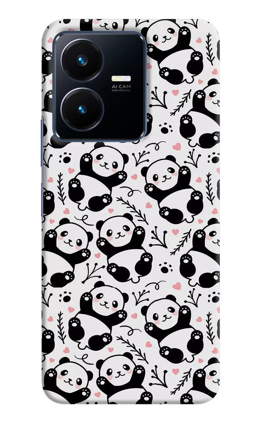 Cute Panda Vivo Y22 Hard Case Back Cover by Casekaro