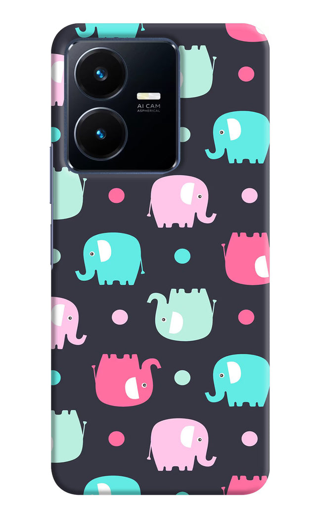 Elephants Vivo Y22 Hard Case Back Cover by Casekaro