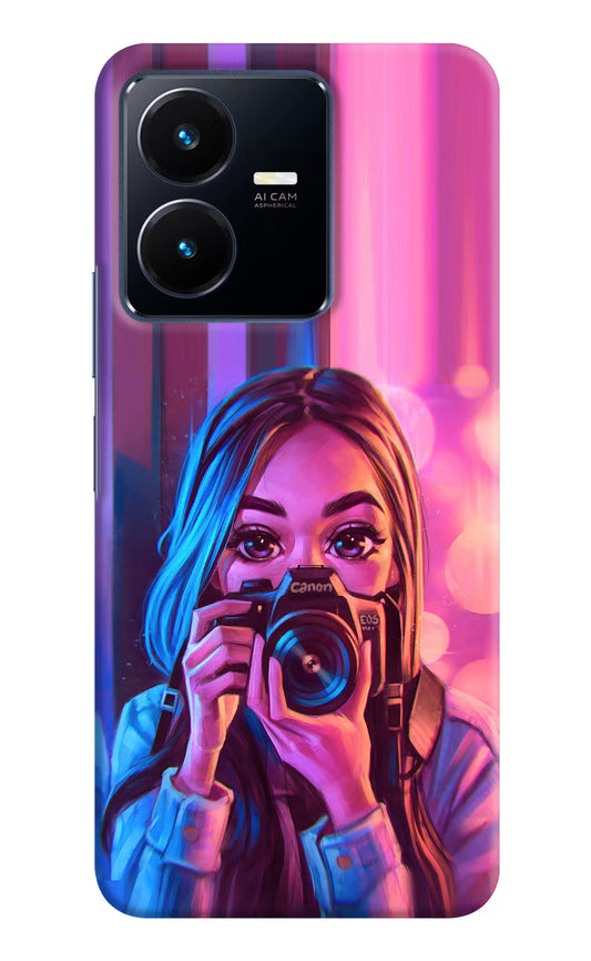 Girl Photographer Vivo Y22 Hard Case Back Cover by Casekaro