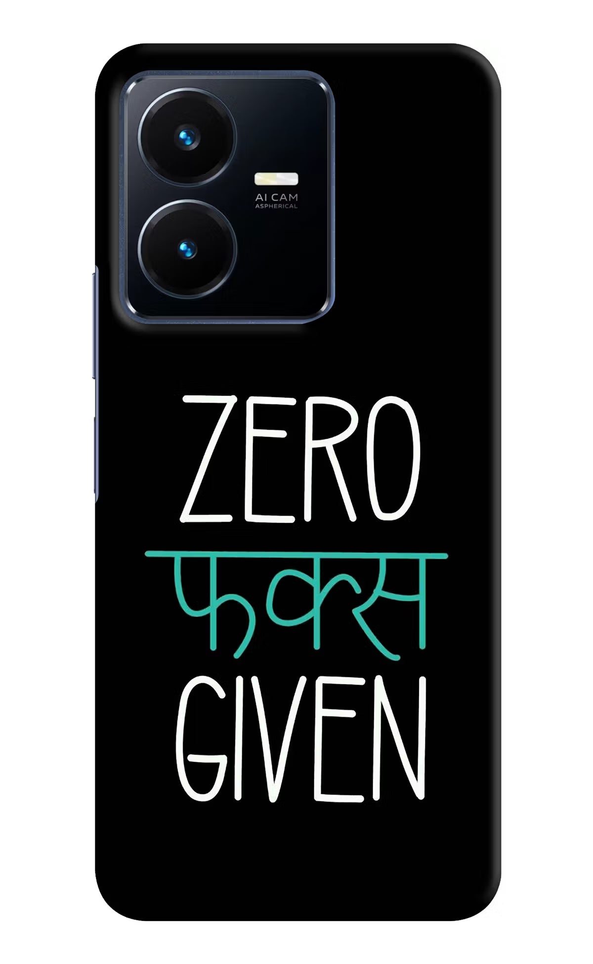 Zero Fucks Given Vivo Y22 Hard Case Back Cover by Casekaro