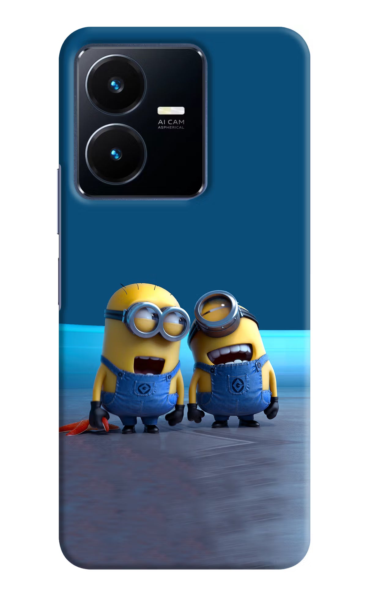 Minion Laughing Vivo Y22 Hard Case Back Cover by Casekaro