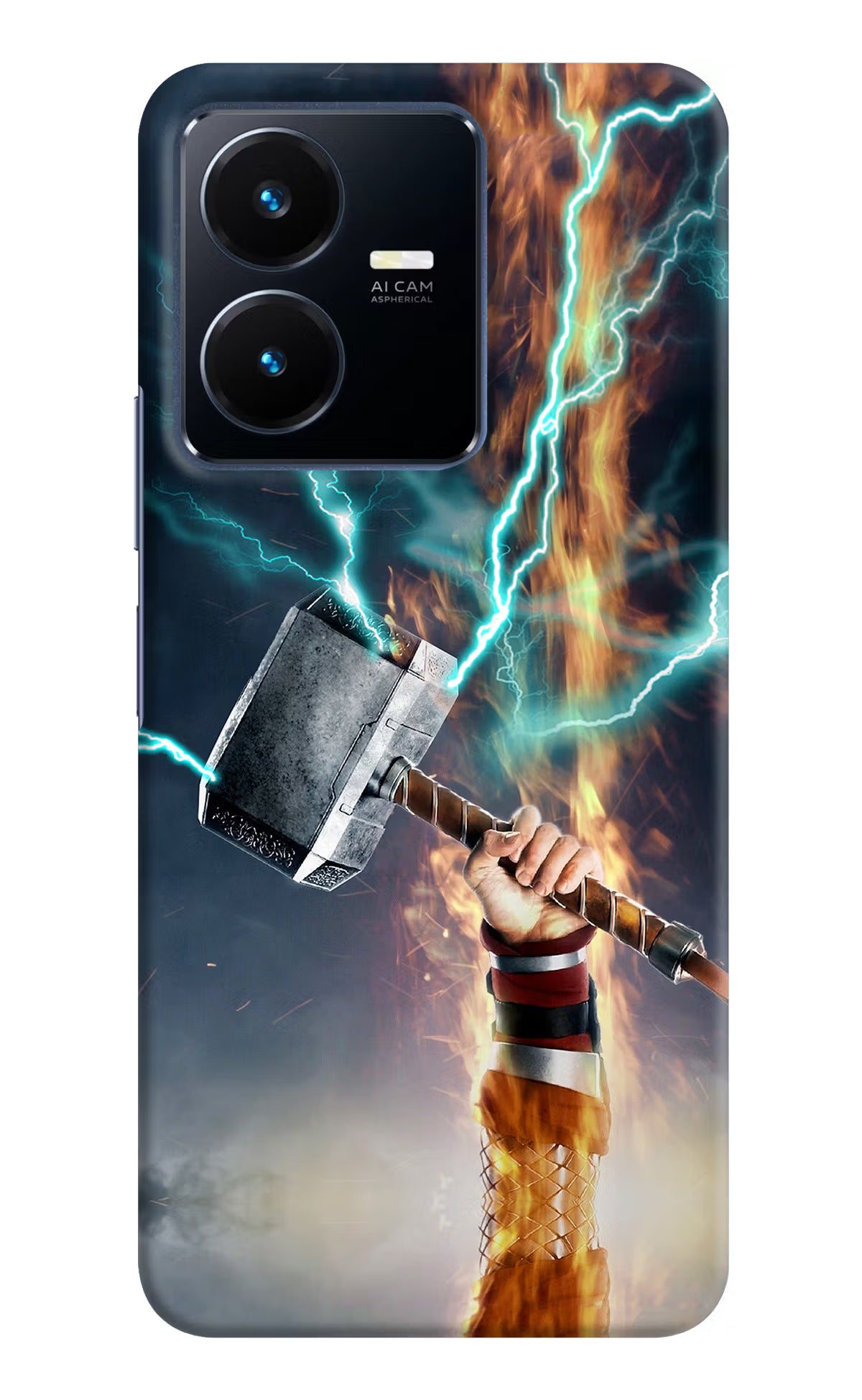 Thor Hammer Mjolnir Vivo Y22 Hard Case Back Cover by Casekaro