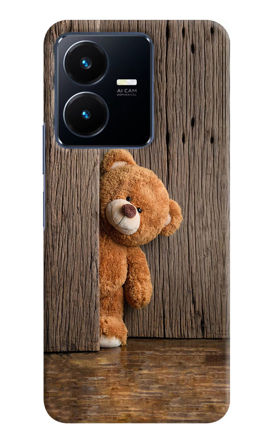 Teddy Wooden Vivo Y22 Hard Case Back Cover by Casekaro
