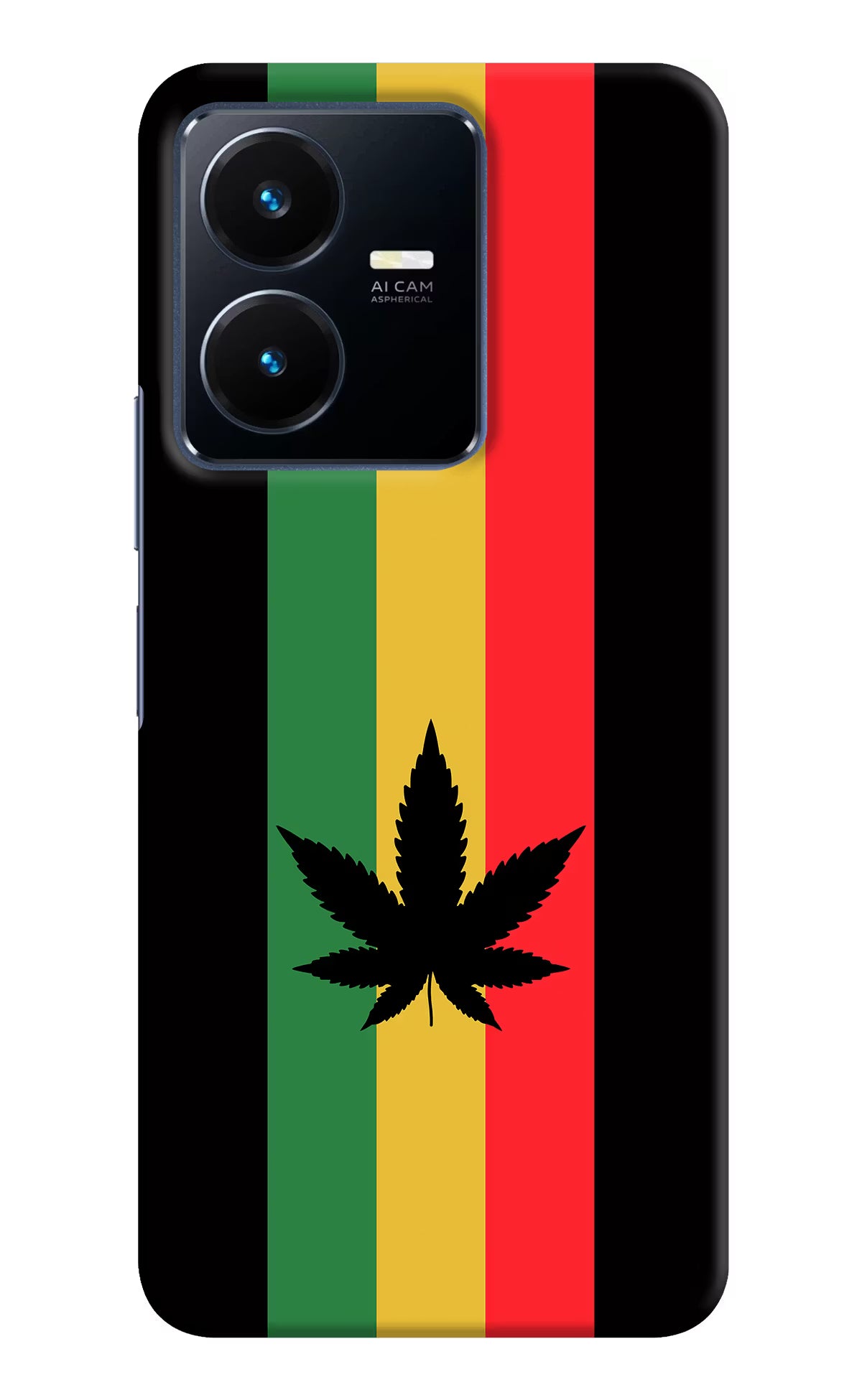 Weed Flag Vivo Y22 Hard Case Back Cover by Casekaro