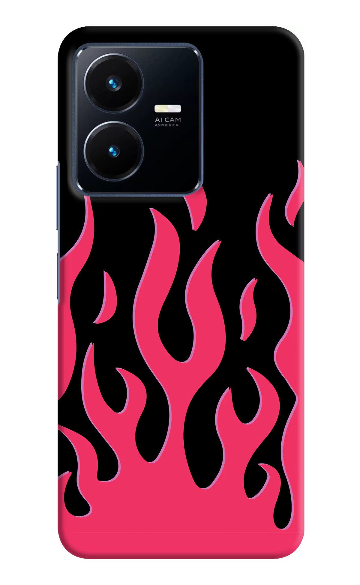 Fire Flames Vivo Y22 Hard Case Back Cover by Casekaro