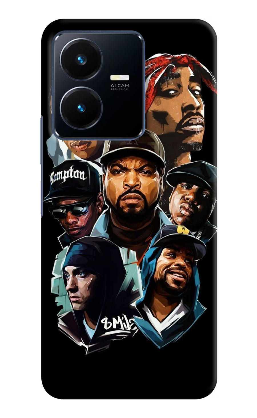 Rappers Vivo Y22 Back Cover, Hard case