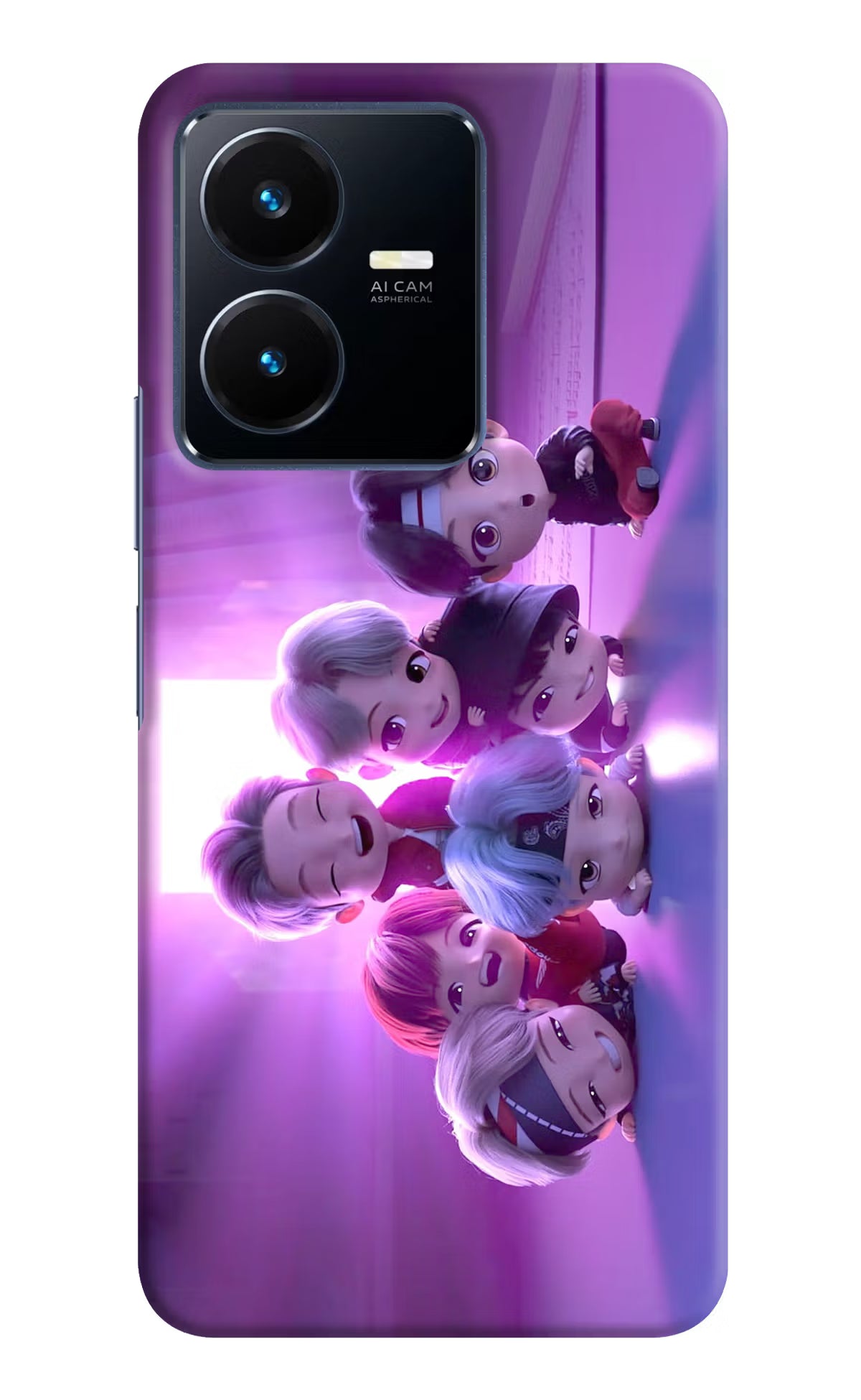 BTS Chibi Vivo Y22 Hard Case Back Cover by Casekaro
