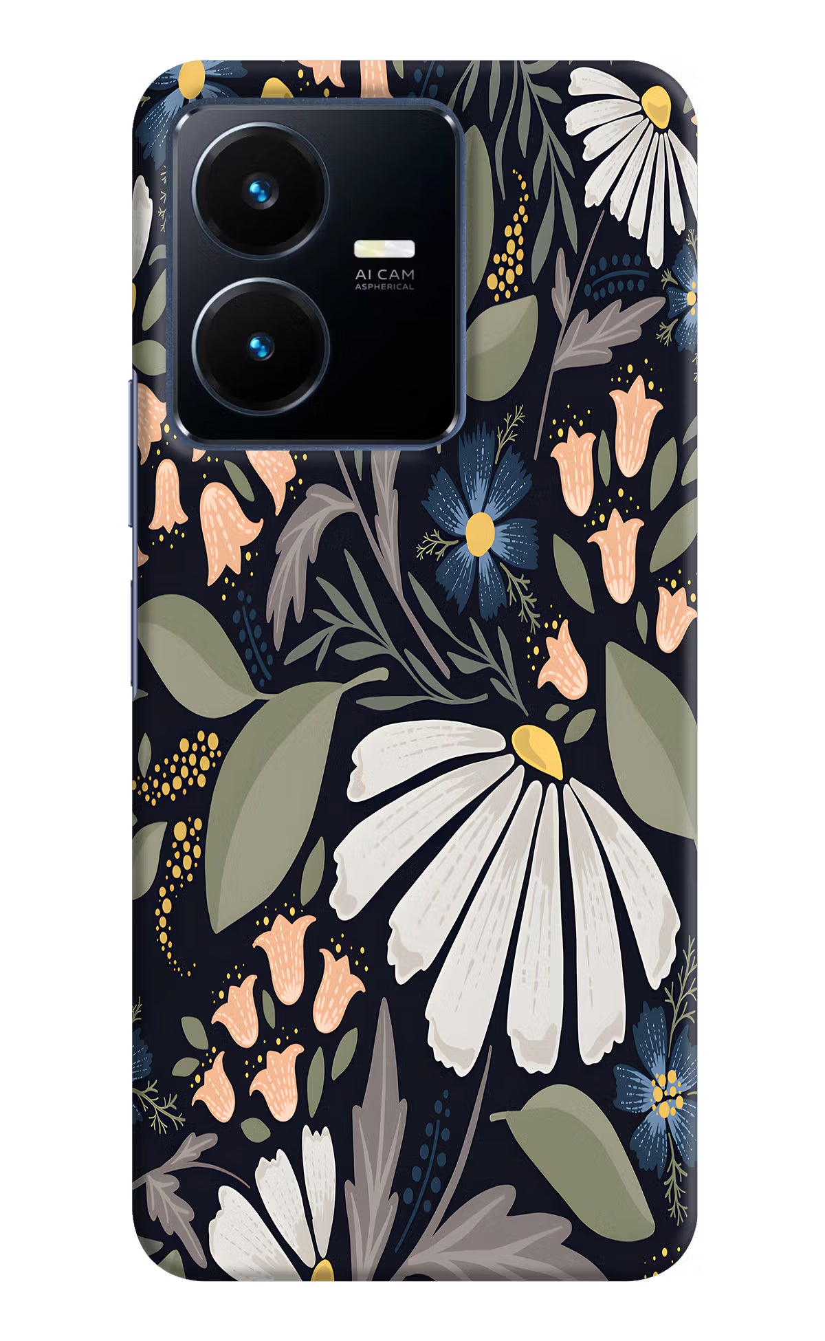 Flowers Art Vivo Y22 Hard Case Back Cover by Casekaro