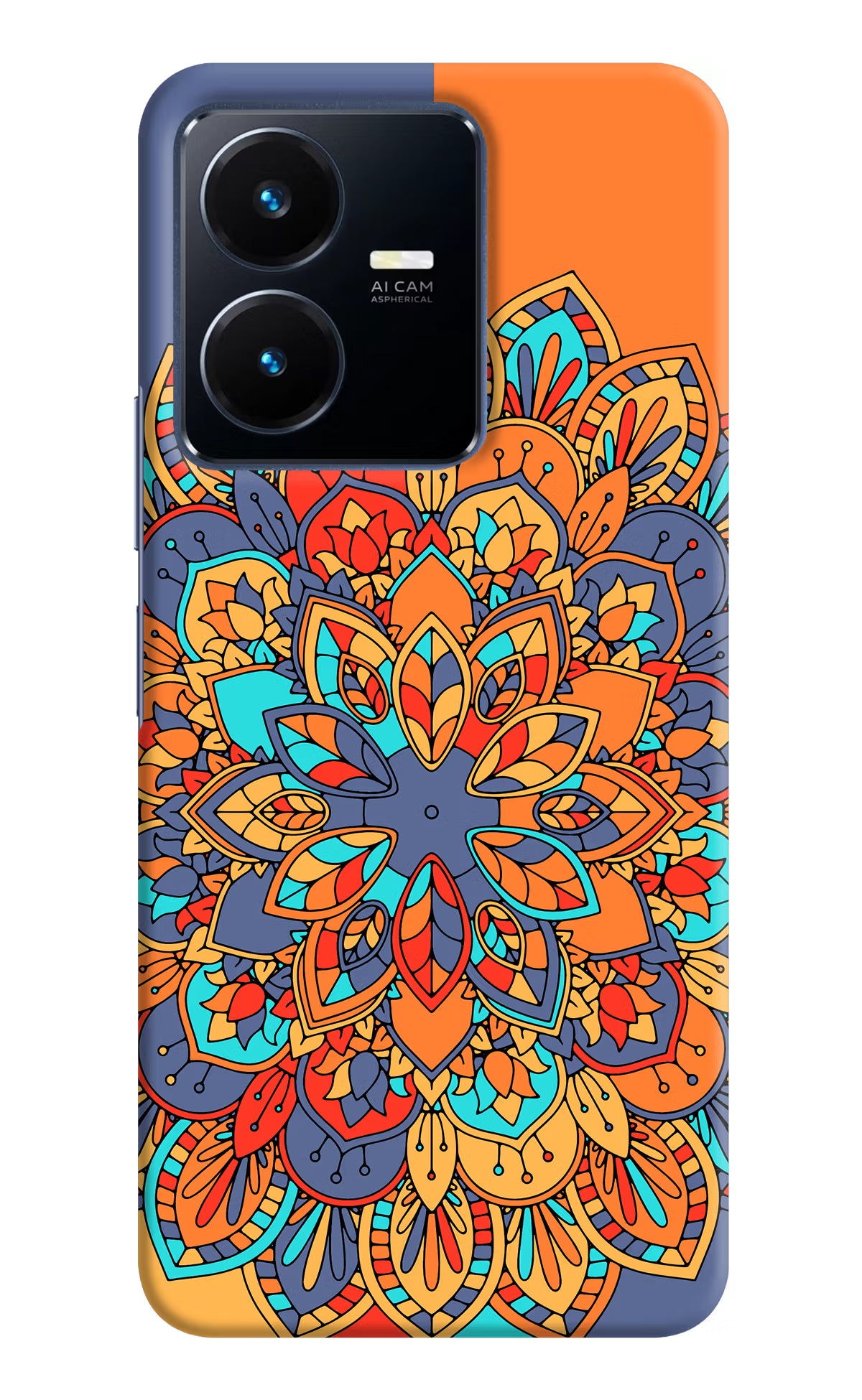 Color Mandala Vivo Y22 Hard Case Back Cover by Casekaro