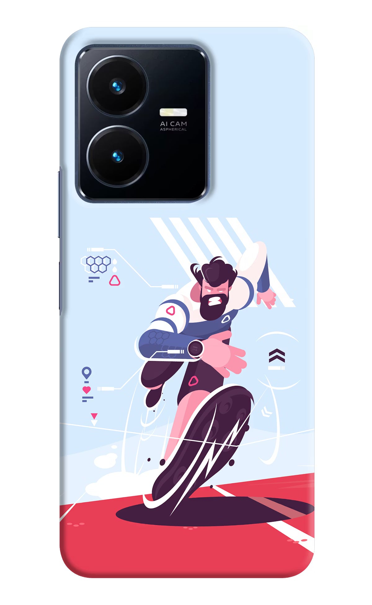 Run Pro Vivo Y22 Hard Case Back Cover by Casekaro