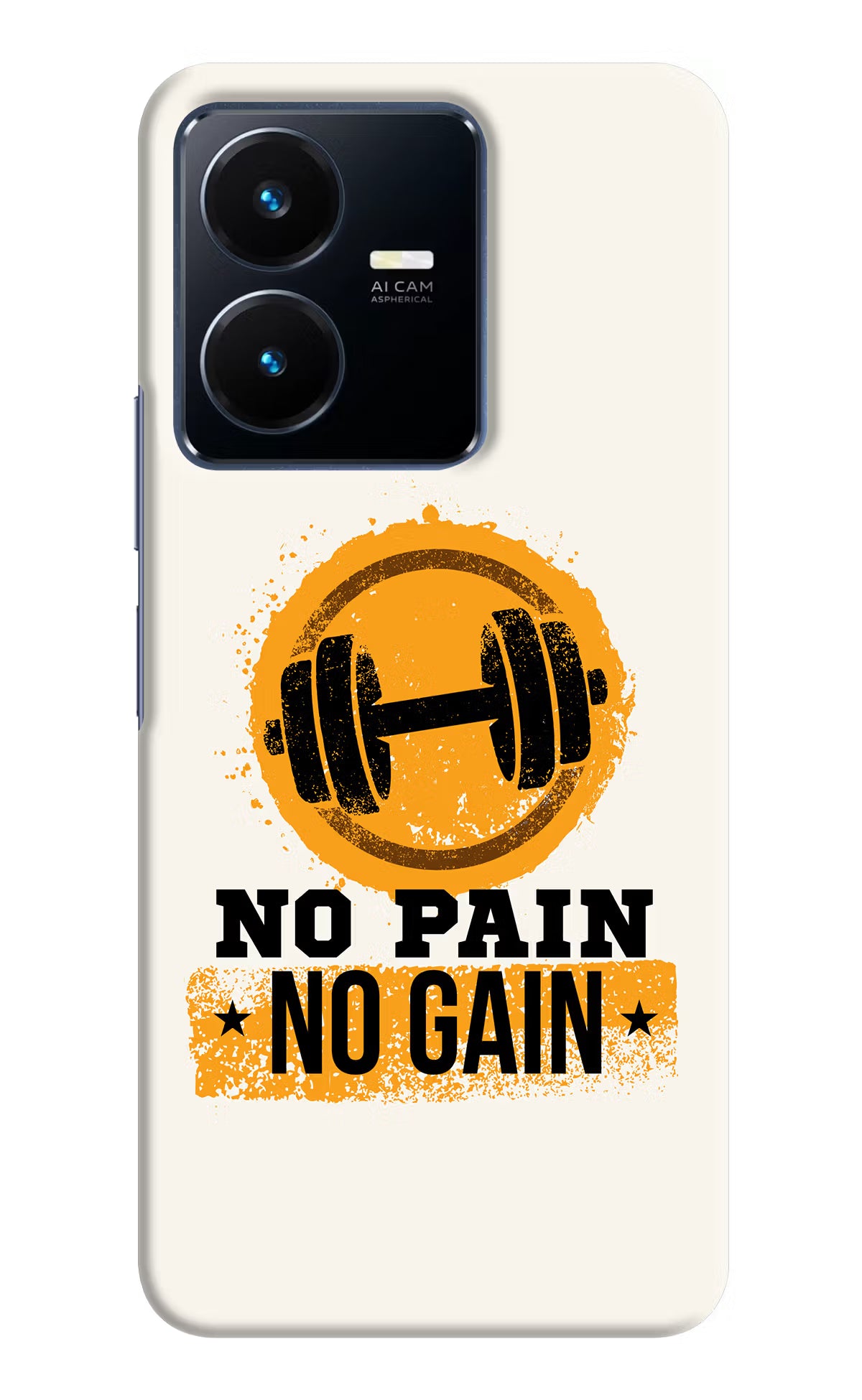 No Pain No Gain Vivo Y22 Hard Case Back Cover by Casekaro