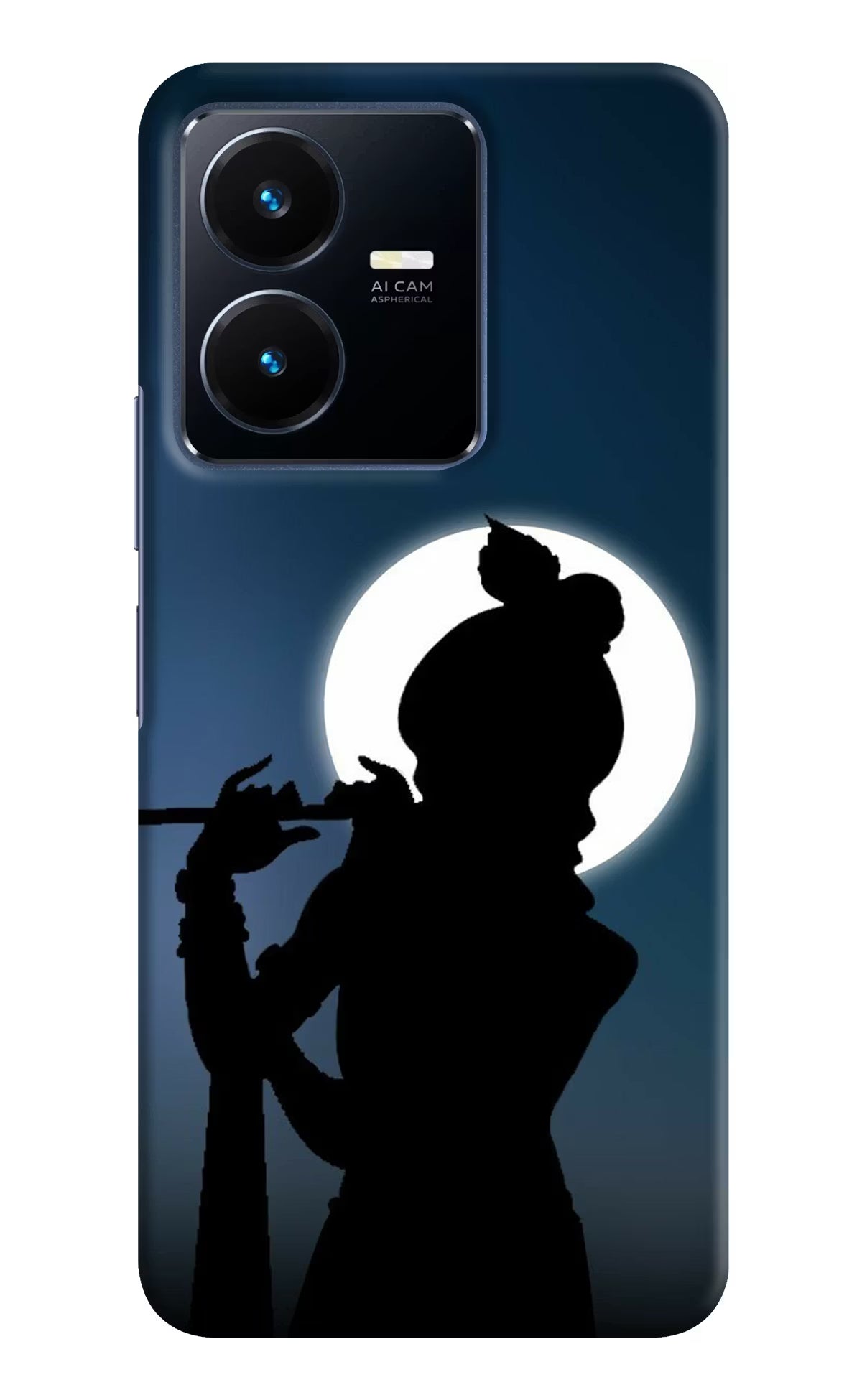 Shri Krishna Silhouette Vivo Y22 Hard Case Back Cover by Casekaro
