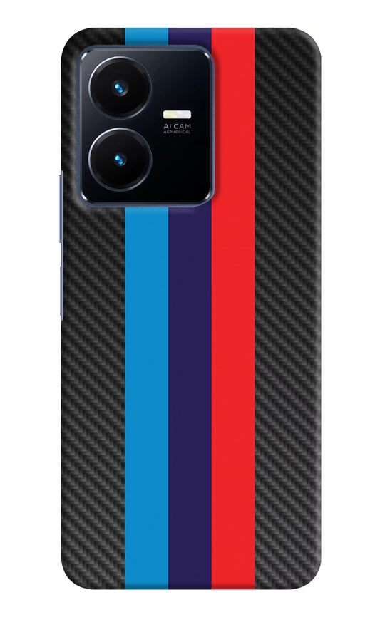 BMW Stripes Pattern Vivo Y22 Hard Case Back Cover by Casekaro