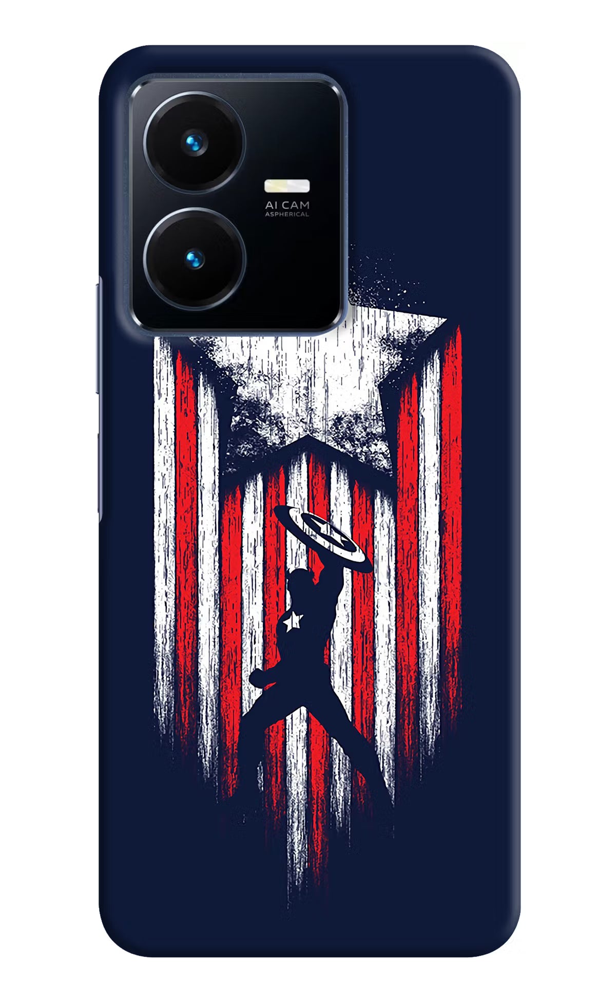 Captain America Marvel Art Vivo Y22 Hard Case Back Cover by Casekaro