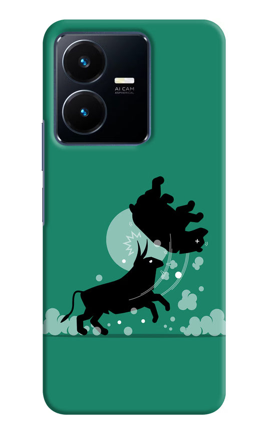 Bull Conqueror Vivo Y22 Hard Case Back Cover by Casekaro