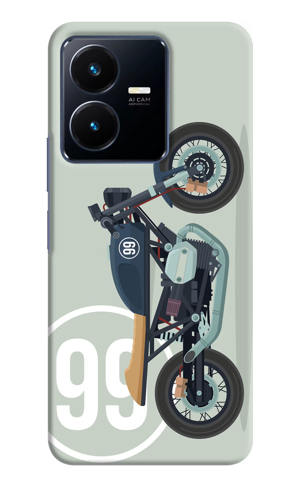 Classic Cafe Racer 99 Vivo Y22 Hard Case Back Cover by Casekaro