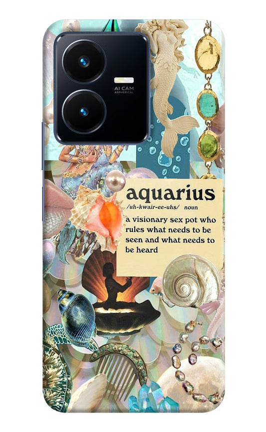 Aquarius Zodiac Vivo Y22 Hard Case Back Cover by Casekaro