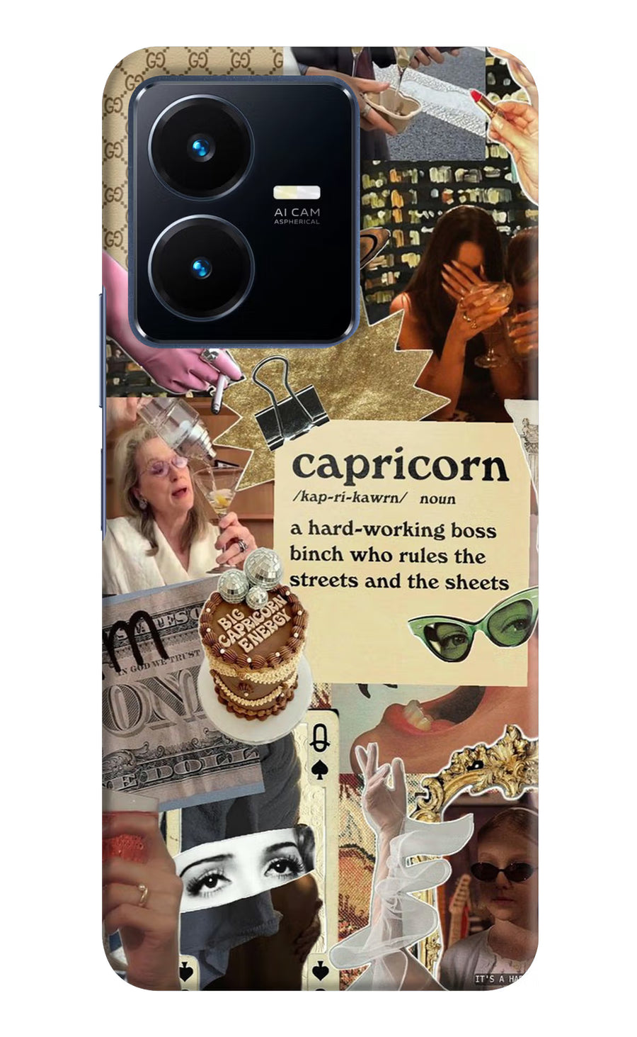 Capricorn Zodiac Vivo Y22 Back Cover, Hard case