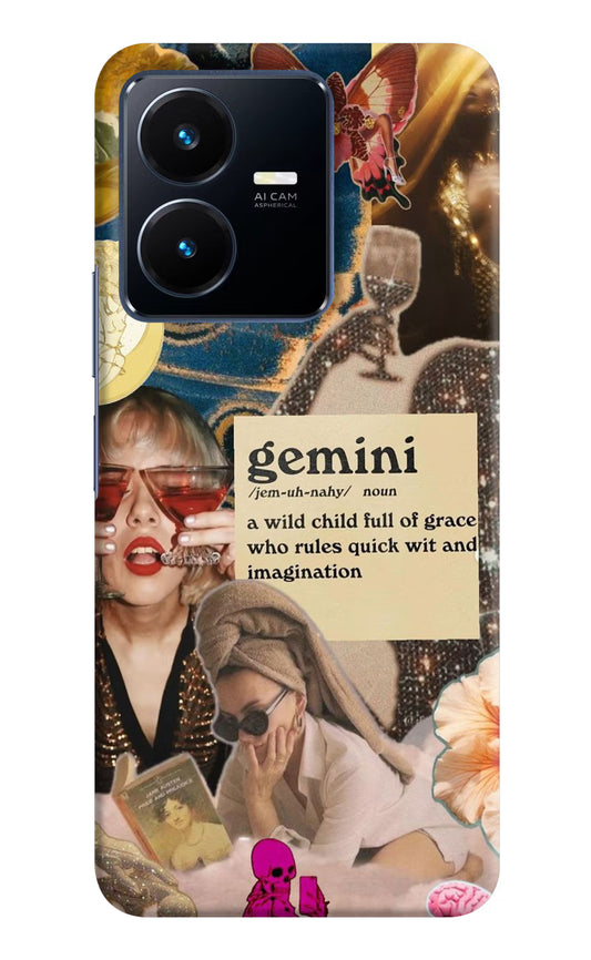 Gemini Zodiac Vivo Y22 Hard Case Back Cover by Casekaro