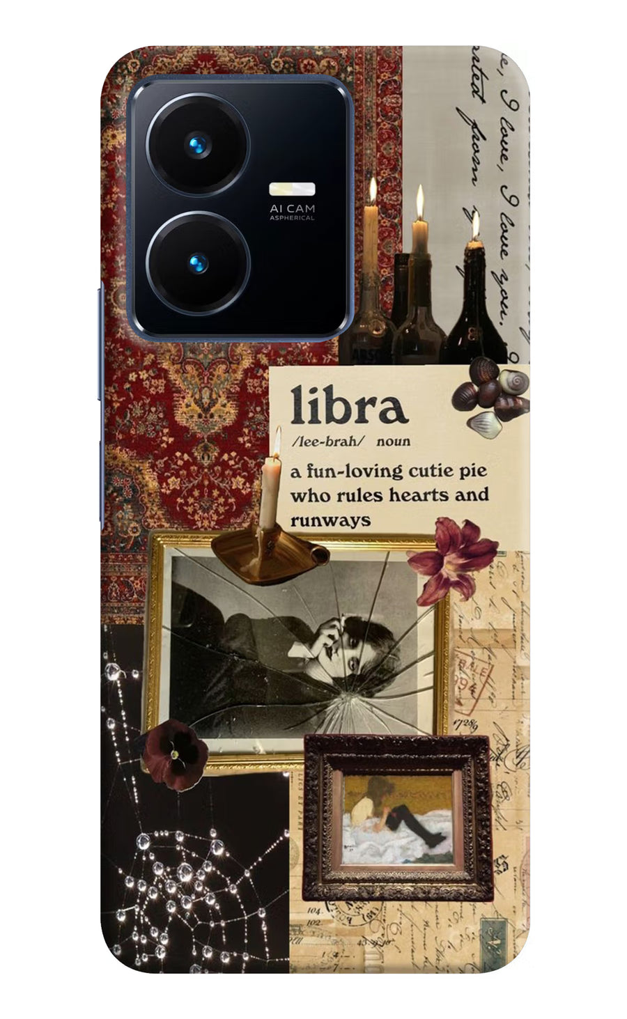 Libra Zodiac Vivo Y22 Back Cover, Hard case