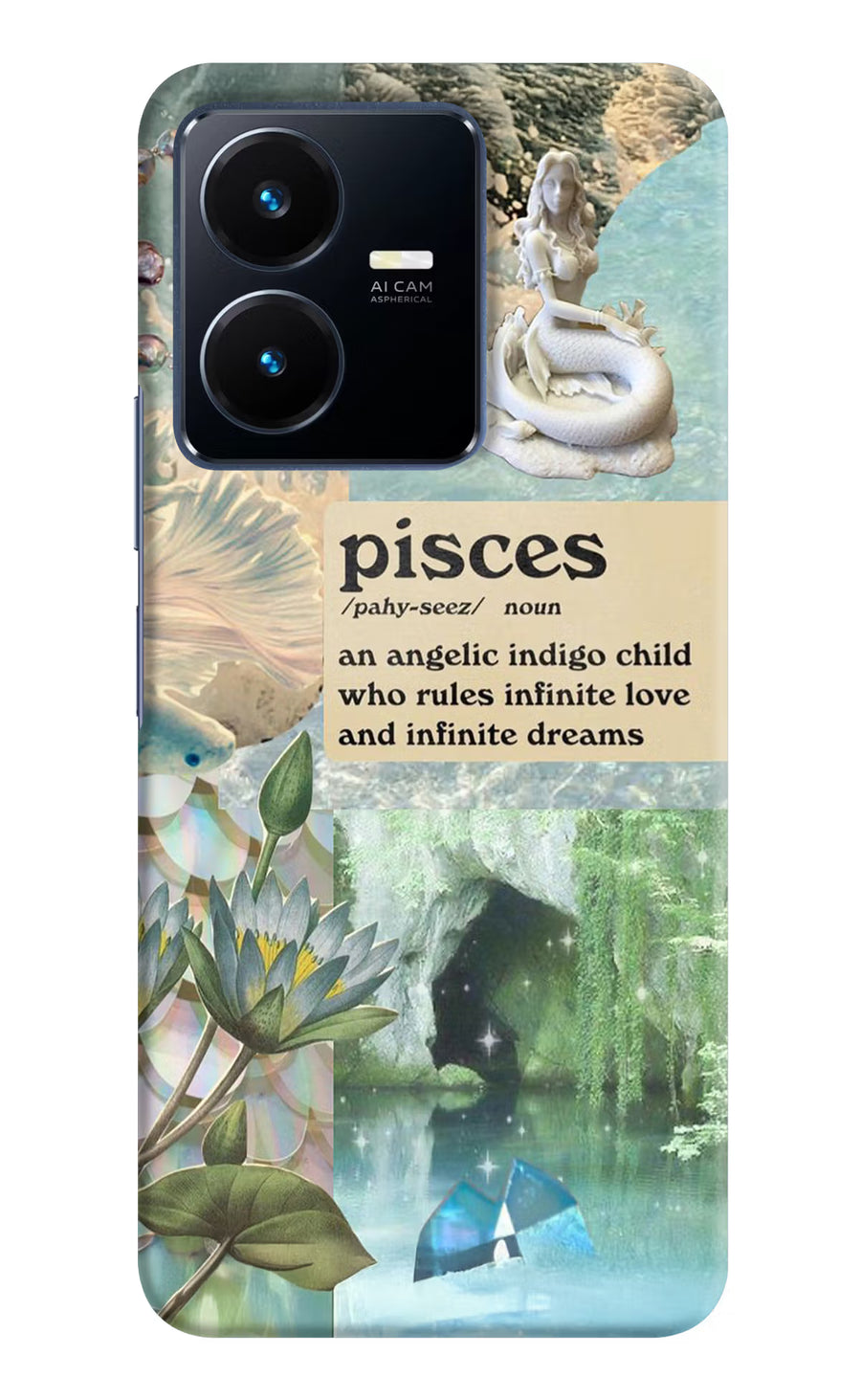 Pisces Zodiac Vivo Y22 Back Cover, Hard case