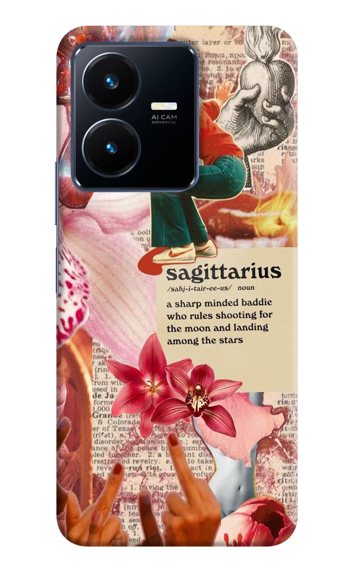 Sagittarius Zodiac Vivo Y22 Hard Case Back Cover by Casekaro