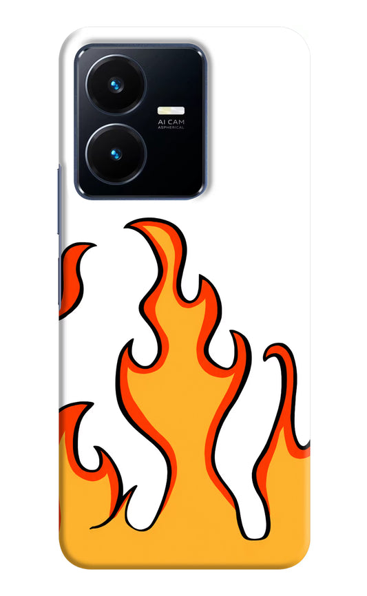 Fired Up – White Vivo Y22 Hard Case Back Cover by Casekaro