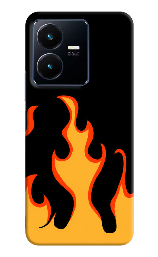 Fired Up – Black Vivo Y22 Hard Case Back Cover by Casekaro