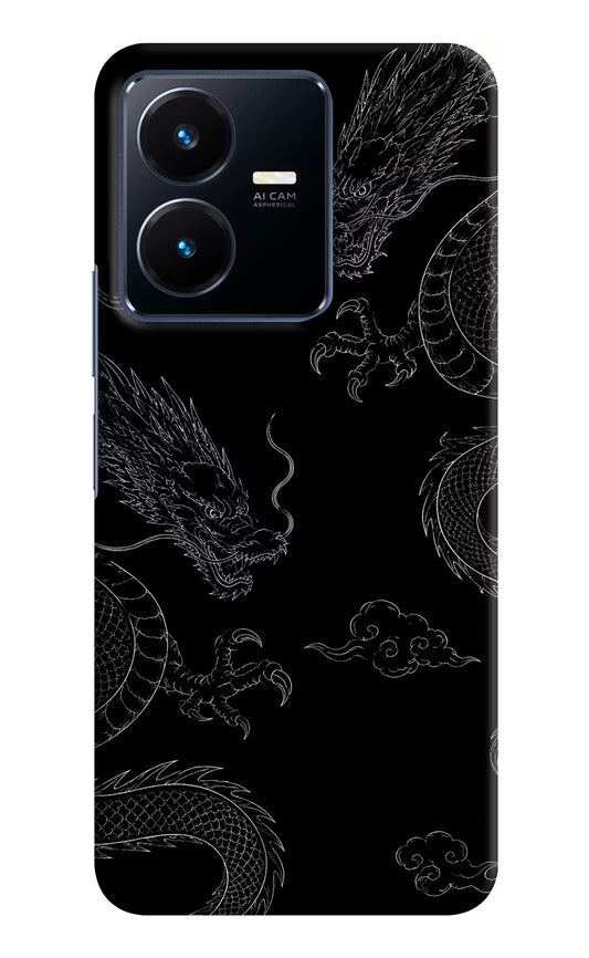 Twin Dragons Vivo Y22 Hard Case Back Cover by Casekaro
