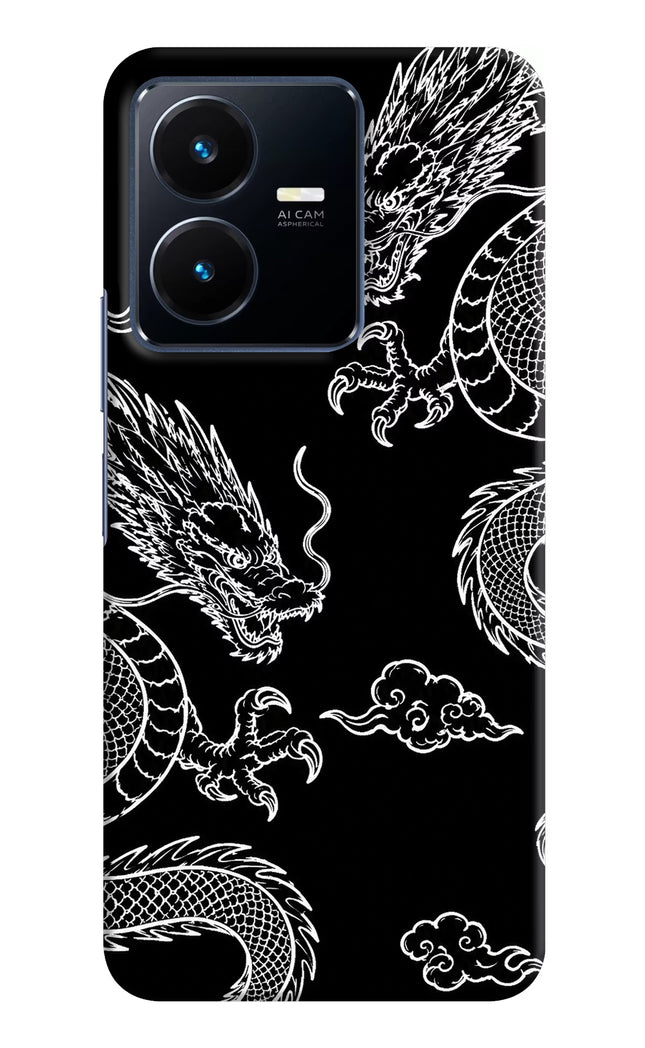 Twin Dragons Vivo Y22 Hard Case Back Cover by Casekaro