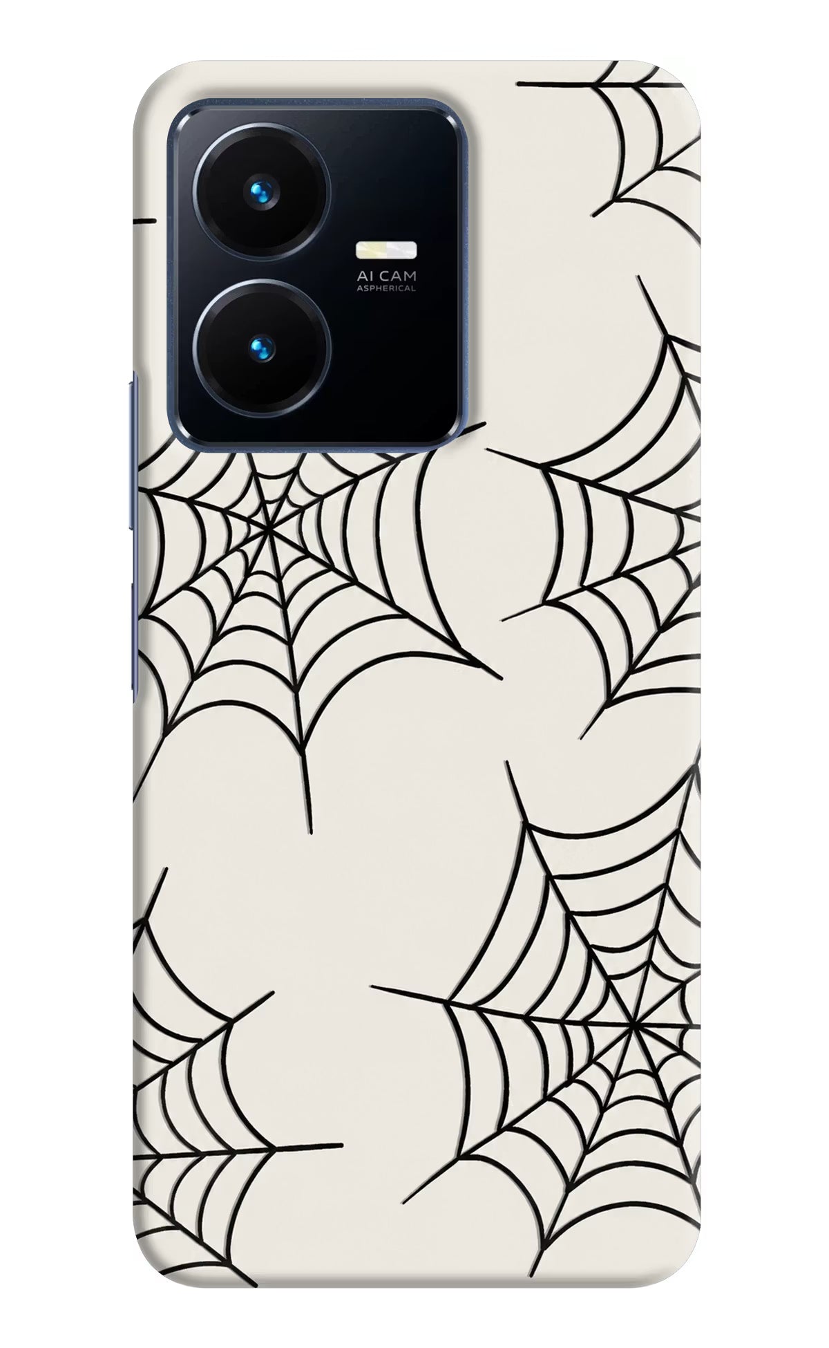 Spider Web Vivo Y22 Hard Case Back Cover by Casekaro