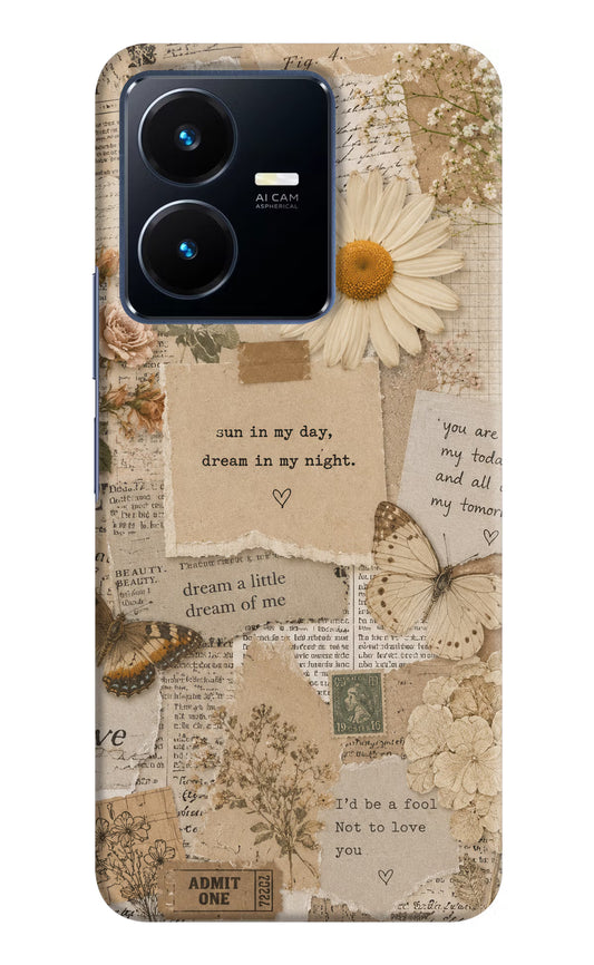 Vintage case Vivo Y22 Hard Case Back Cover by Casekaro