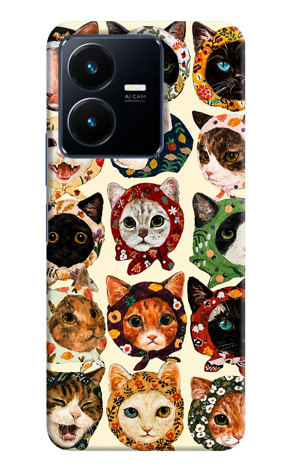 Cool Cat Vivo Y22 Back Cover