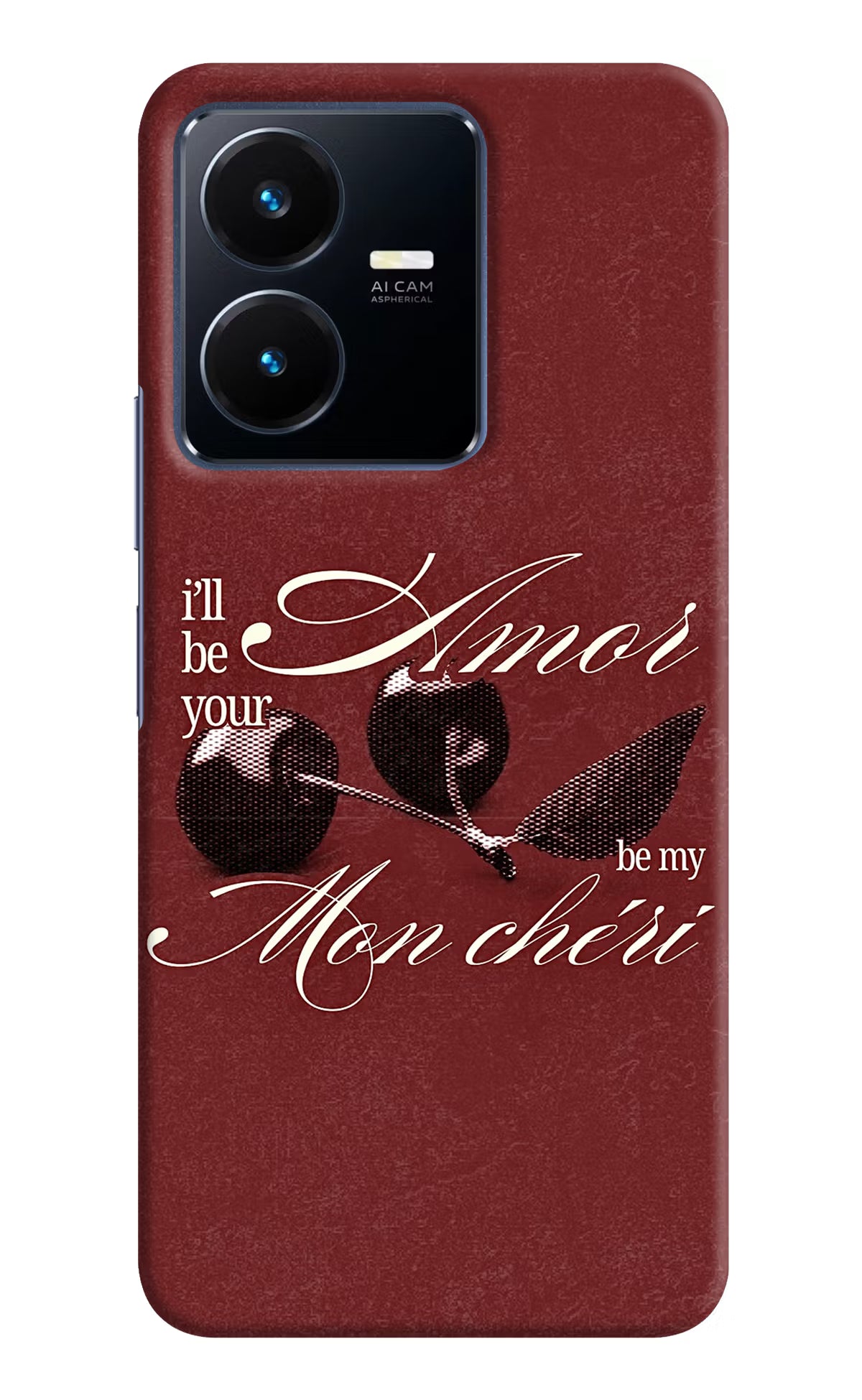 Velvet Cherry Vivo Y22 Back Cover