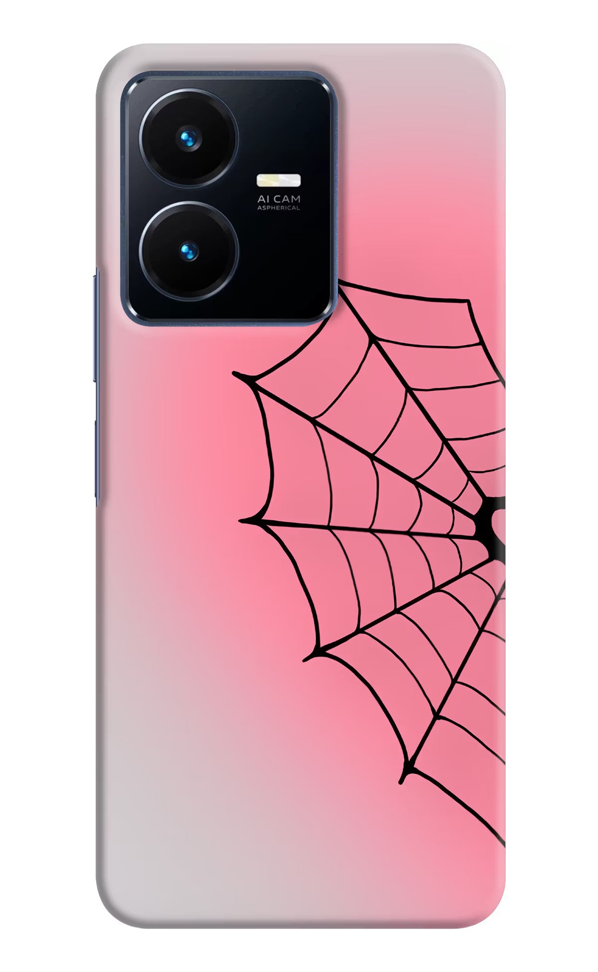 Pink Web Vivo Y22 Back Cover