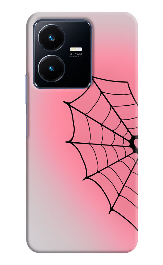 Pink Web Vivo Y22 Hard Case Back Cover by Casekaro