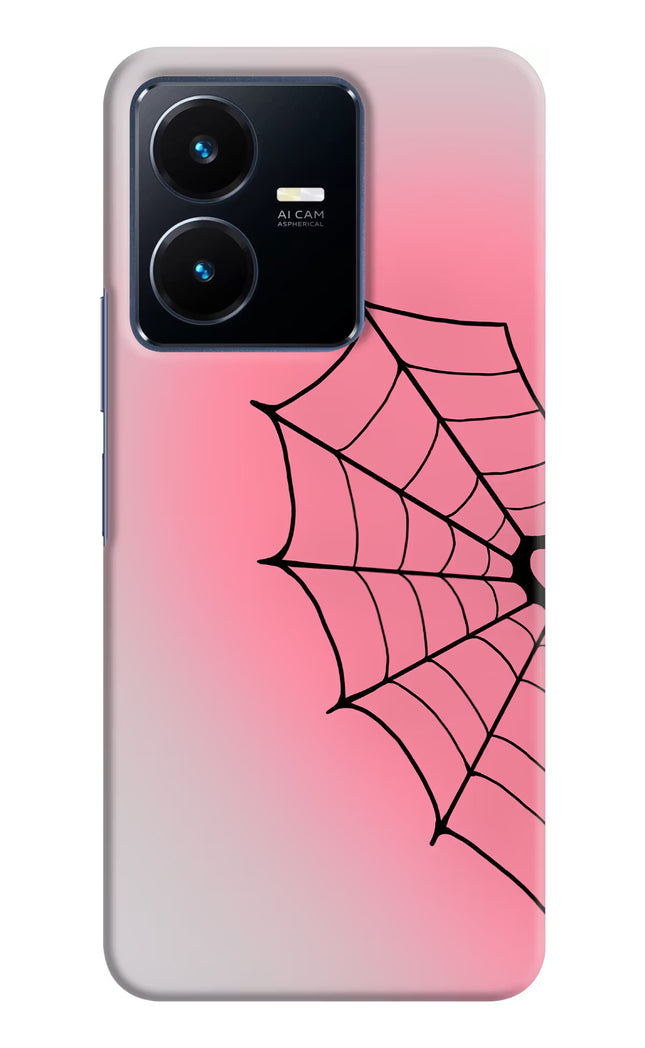 Pink Web Vivo Y22 Hard Case Back Cover by Casekaro
